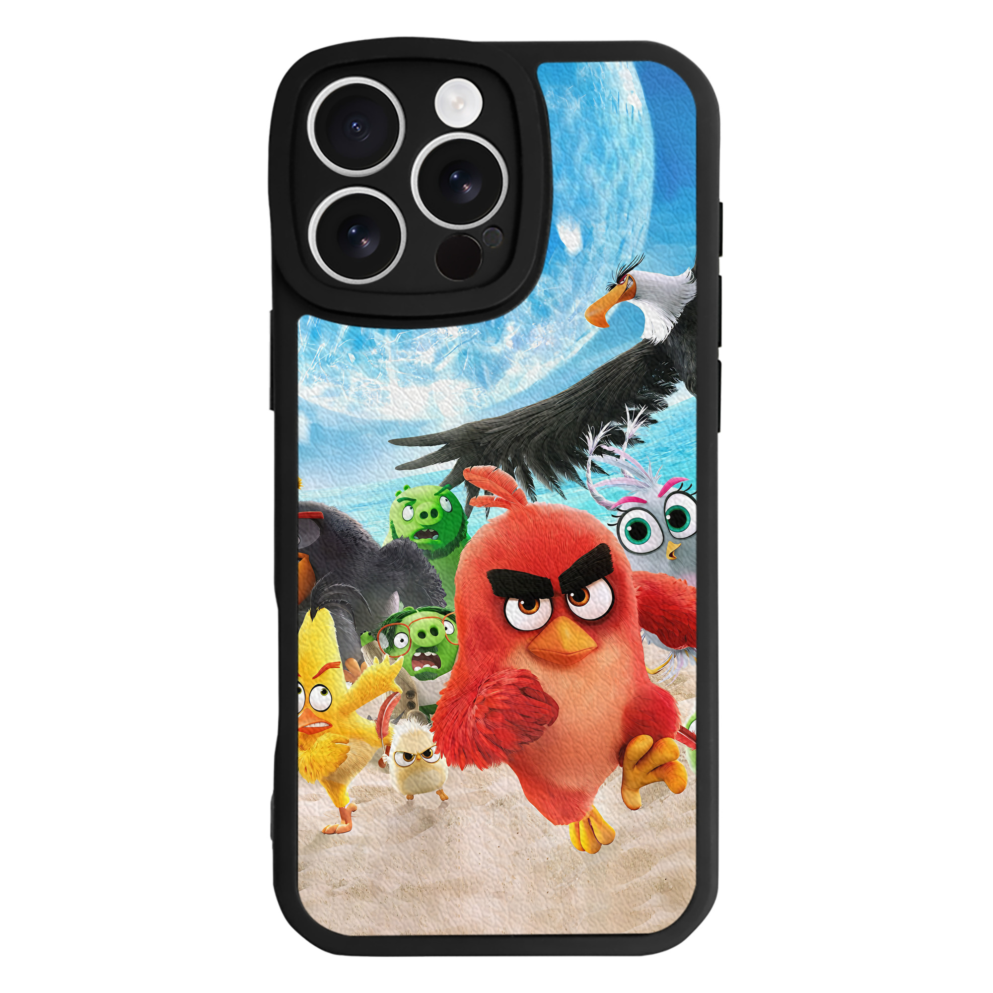 （画像用） Angry Birds アングリーバード 【iPhone 16シリーズ対応】シリコンスマホケース（レザー調） 材質：シリコン
